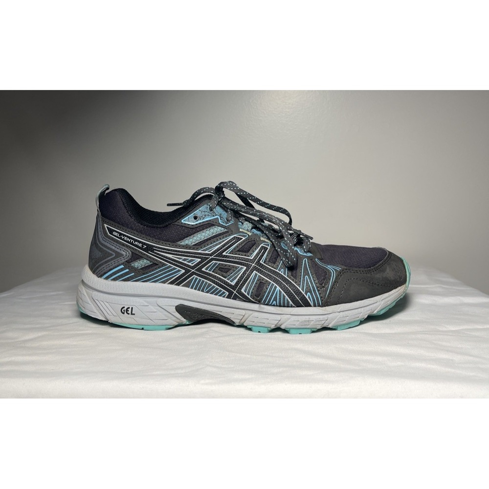 Asics Gel Venture 7 Running Shoes Womens 9 Wide Blue Sneakers Cushioned Athletic